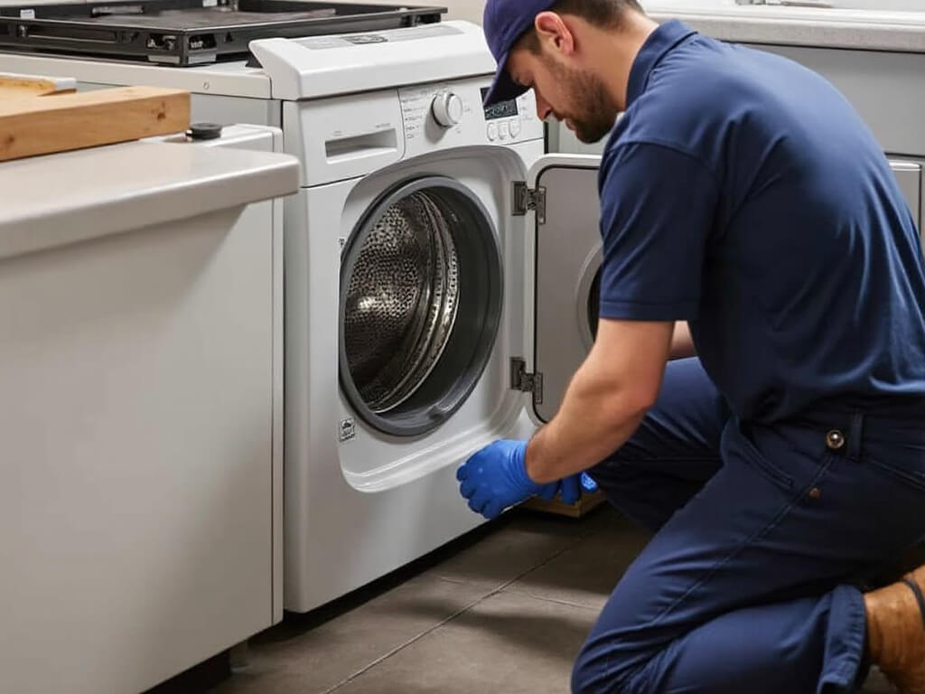 worker doing appliance maintenance in aberdeen